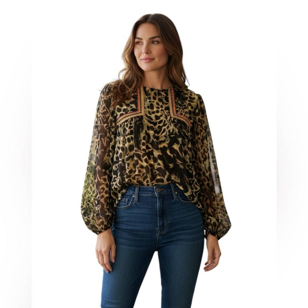 Blank London Leopard Print Long Sleeve shirt